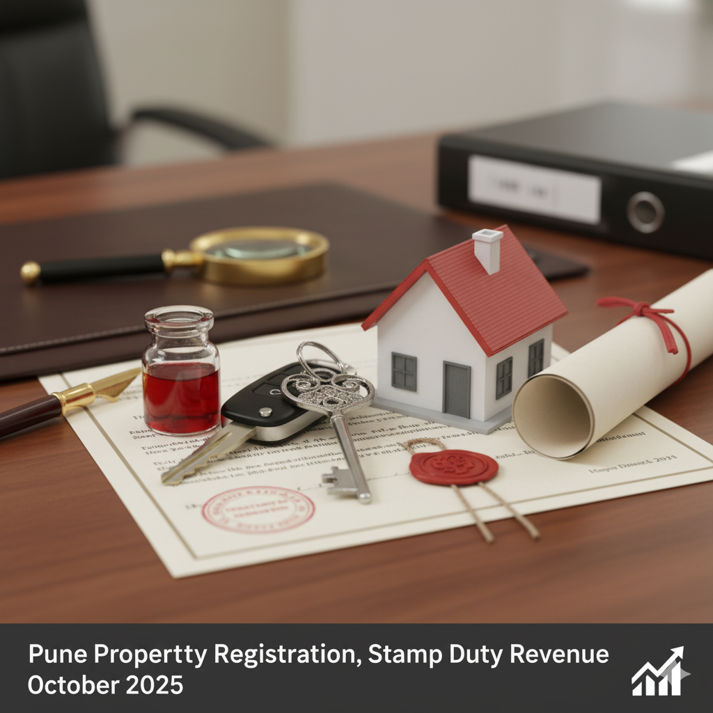 Pune property registration, stamp duty revenue October 2025